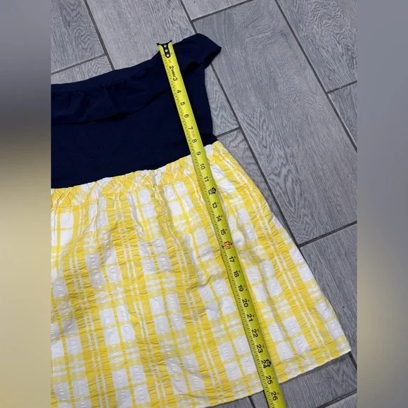 Lilly Pulitzer Esmeralda Yellow Plaid Combo Dress With Pockets Size Medium - Picture 6 of 10